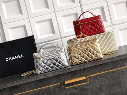 Trendy Vanity Real Leather Crossbody Bag(19cm×14cm×5cm)