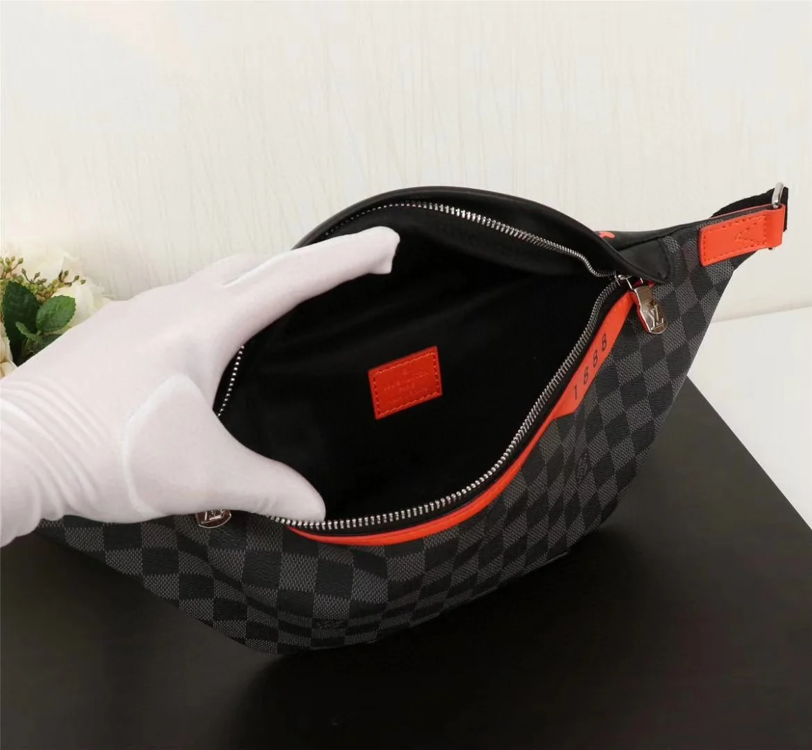 LV Checkered Fanny Pack – Classic Crossbody Bag for Everyday Use